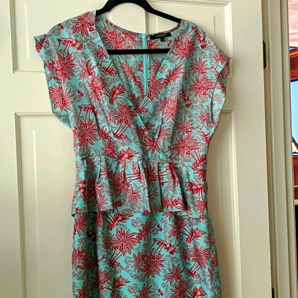 Darling teal and red summer dresa